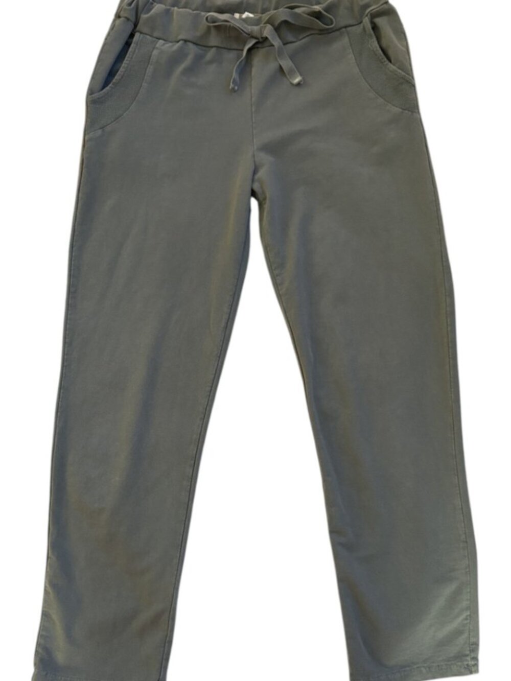 Ekru Grey Straight Leg Joggers Drawstring Sweatpants - Size S